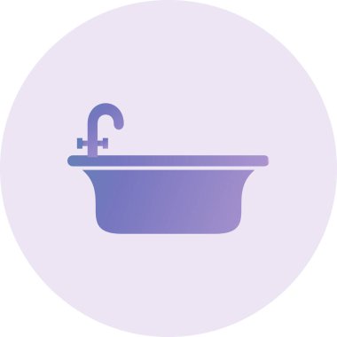 Küvet. Web simgesi basit illüstrasyon