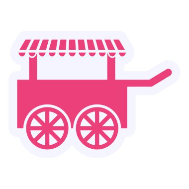 dükkan arabası ikon vektör illüstrasyon tasarımı