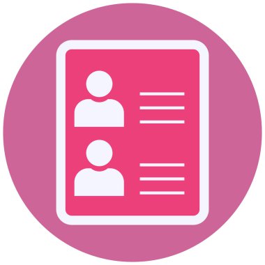 Arkadaş Listesi Vektör Sembol Tasarımı 