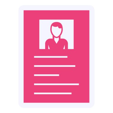  CV Vektör Şekil Simgesi Tasarımı