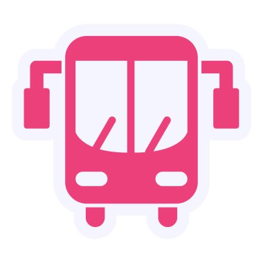 Otobüs. Web simgesi basit illüstrasyon