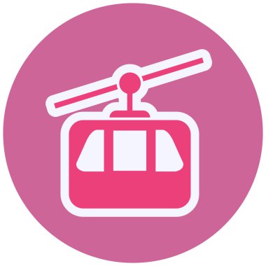 kablo araba ikonu vektör illüstrasyonu