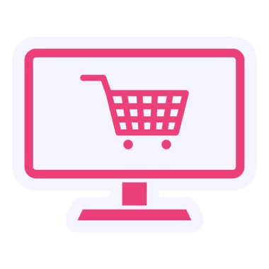 Alışveriş simgesinin vektör illüstrasyonu