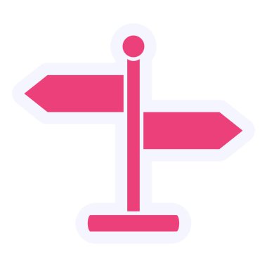 Yön ok ikonu vektör illüstrasyonu