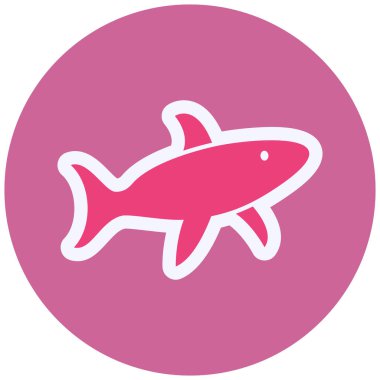 Shark web icon vector illustration