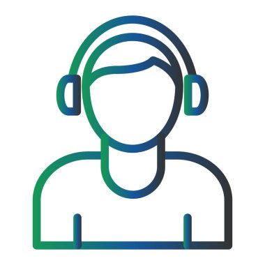 call center icon vector illustration. Listening 