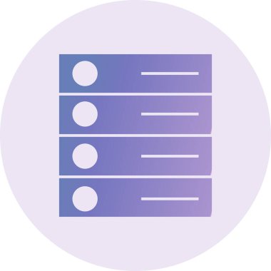 veritabanı. Web simgesi basit illüstrasyon 