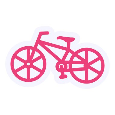 bicycle icon, simple web illustration 