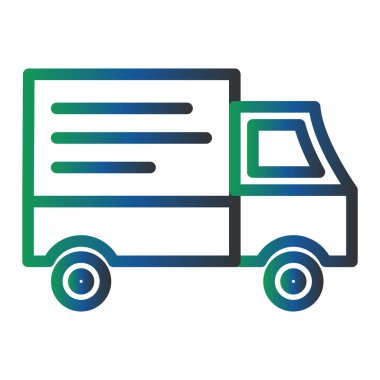 delivery truck. web simple illustration