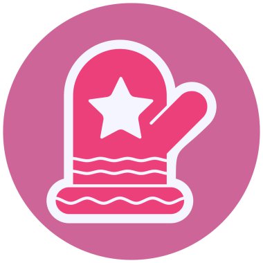 Mitten Vektör Şekil Simgesi Tasarımı