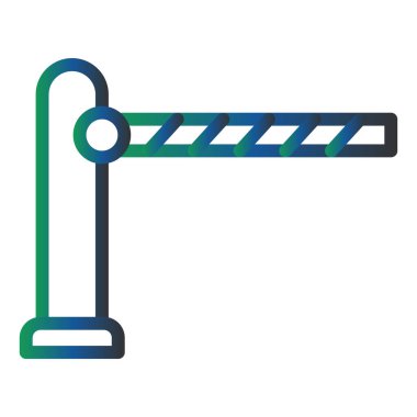 Bariyer Vektör Şekil Simgesi Tasarımı 