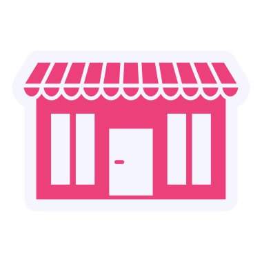 Dükkan. Web simgesi basit illüstrasyon