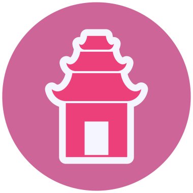 temple icon, vector illustration