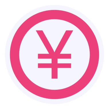 yen. Web simgesi basit illüstrasyon 