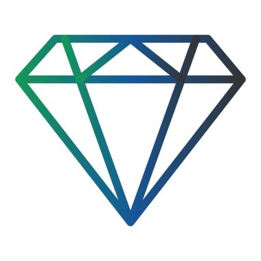 Elmas. Web simgesi basit illüstrasyon 