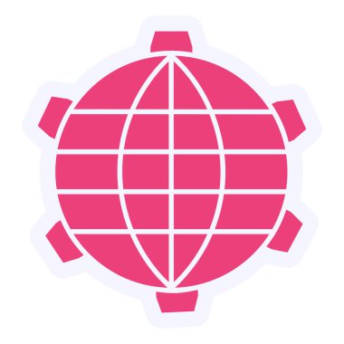 Küre. Web simgesi basit tasarım