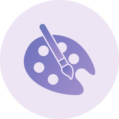 boya palet simgesi. vektör illüstrasyonu