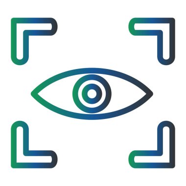 Retina. Web simgesi basit tasarım