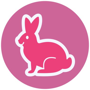 Rabbit  web icon vector illustration