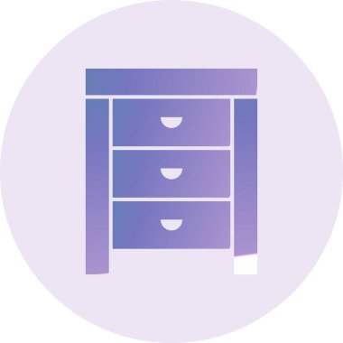 Cabinet Vector Glyph Icon Design