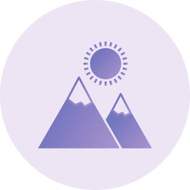 Galeri Vektörü Şekil Simgesi Tasarımı 