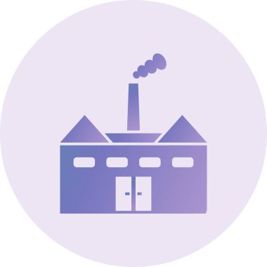 Fabrika simgesi, vektör illüstrasyonu