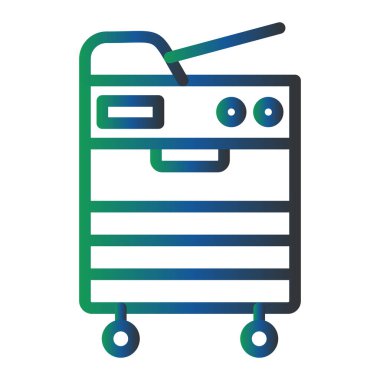 Photocopier Vector Glyph Icon Design