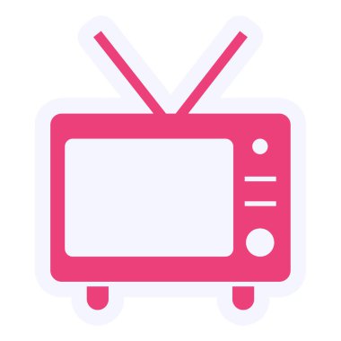 Televizyon simgesinin vektör illüstrasyonu