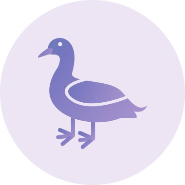 duck vector icon modern simple illustration