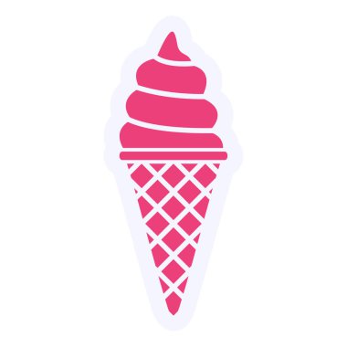 dondurma simgesi, vektör illüstrasyonu 