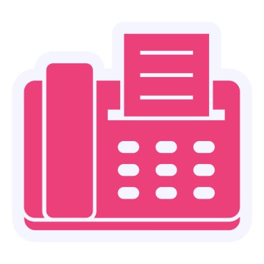 faks. Web simgesi basit illüstrasyon