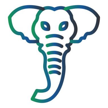 Elephant web icon vector illustration