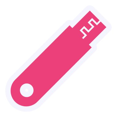 Flash Sürücü Vektörü Şekil Simgesi Tasarımı 