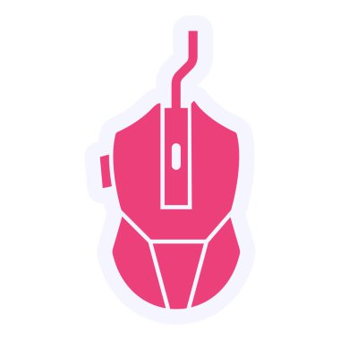 Oyun Fare Vektörü Glyph Simgesi Tasarımı 