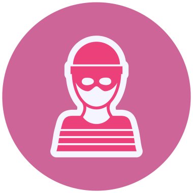 Soyguncu. Web simgesi basit illüstrasyon