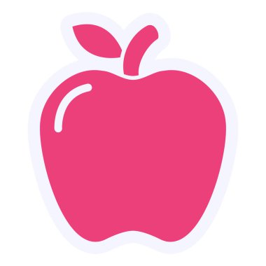 Elma. Web simgesi vektör illüstrasyonu