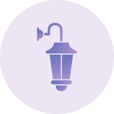 Wall Lamp web icon vector illustration