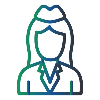 Kadın. Web simgesi basit illüstrasyon