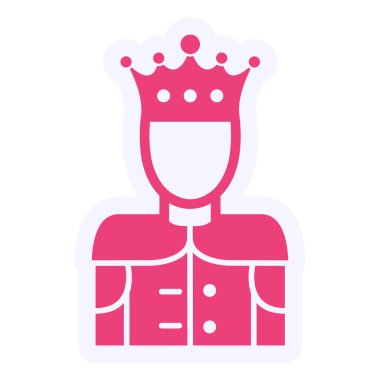 Bir kral simgesinin vektör illüstrasyonu 