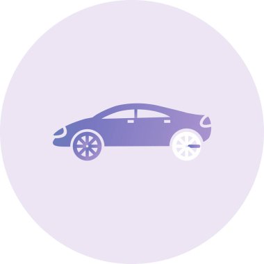 Spor araba ikonu vektör illüstrasyonu