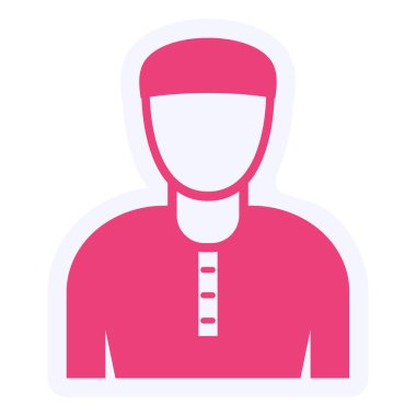 Muslim Male web icon vector illustration
