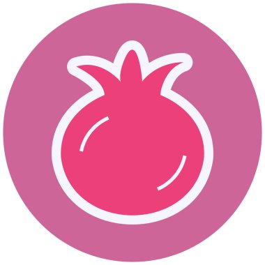 Nar Vektörü Kabartma Simgesi Tasarımı