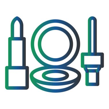 Makyaj. Web simgesi basit illüstrasyon