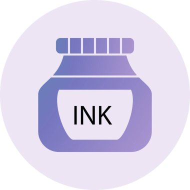 Inkpot Vector Glyph Icon Design