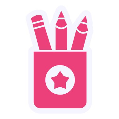 Kalem tutacağı. Web simgesi basit illüstrasyon