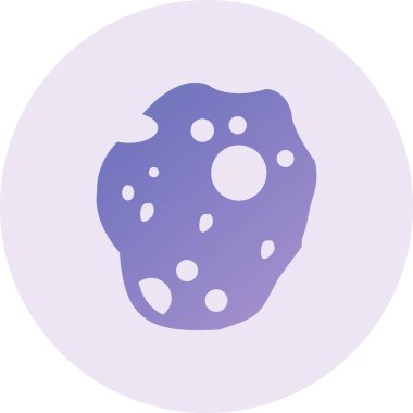 Göktaşı. Web simgesi basit illüstrasyon