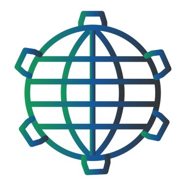 Siber uzay. Web simgesi basit tasarım