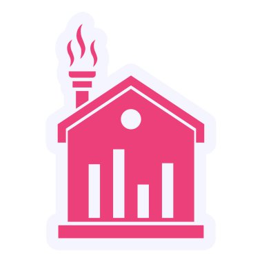 vector illustration of modern Real Estate Stats icon