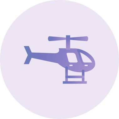 Helikopter Vektörü Şekil Simgesi Tasarımı