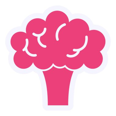  Brokoli Vektörü Kabartma Simgesi Tasarımı 